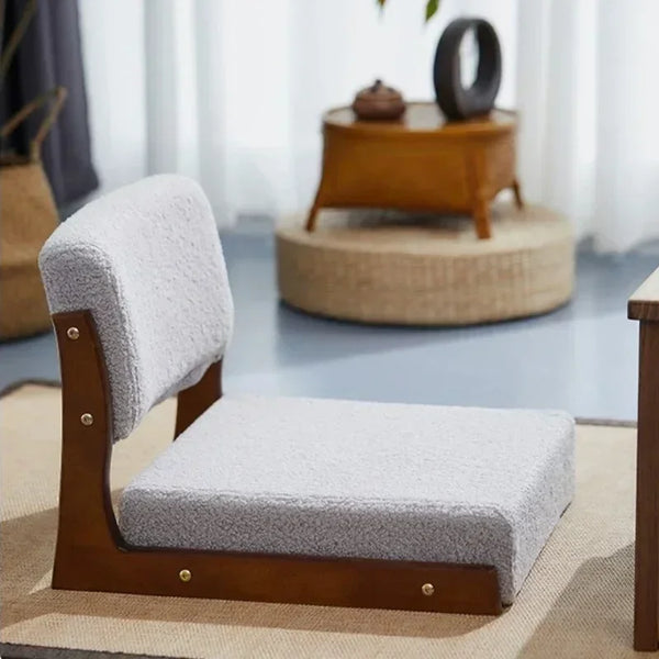 Japanese Tatami Floor Chair – Solid Wood Legless Bay Window Seat