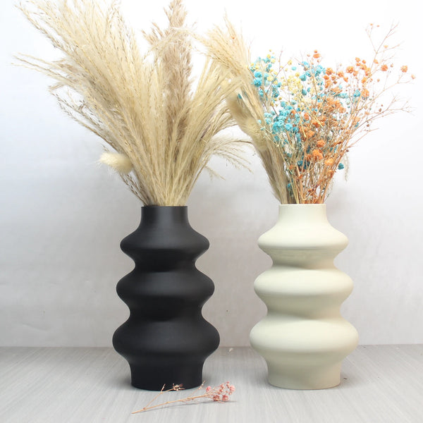3D Printed White Vase – Nordic Modern Home Decoration