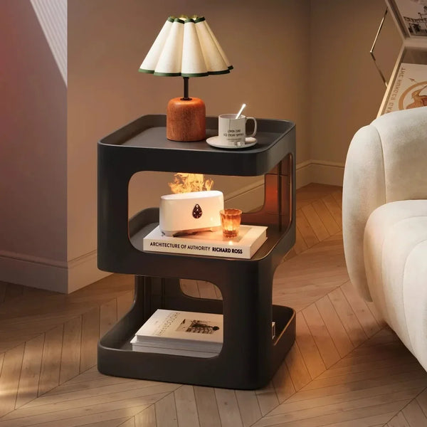 Modern 2-Tier Bedside Table – Space-Saving Removable Storage Rack