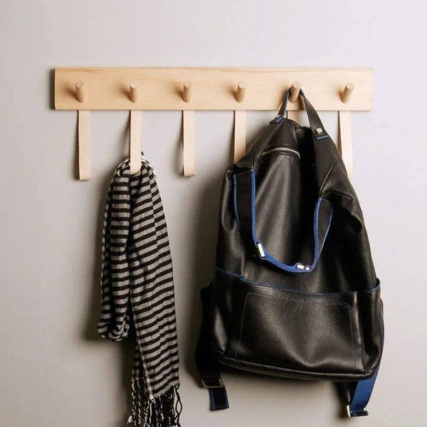 Wooden Wall Hook Rack – Creative Coat & Scarf Hanger