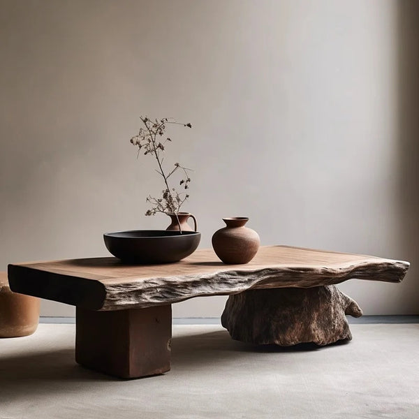 Antique Wood Coffee Table – Modern Aesthetic Living Room Accent