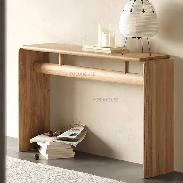Solid Wood Console Table – Modern Entryway & Corridor Decor