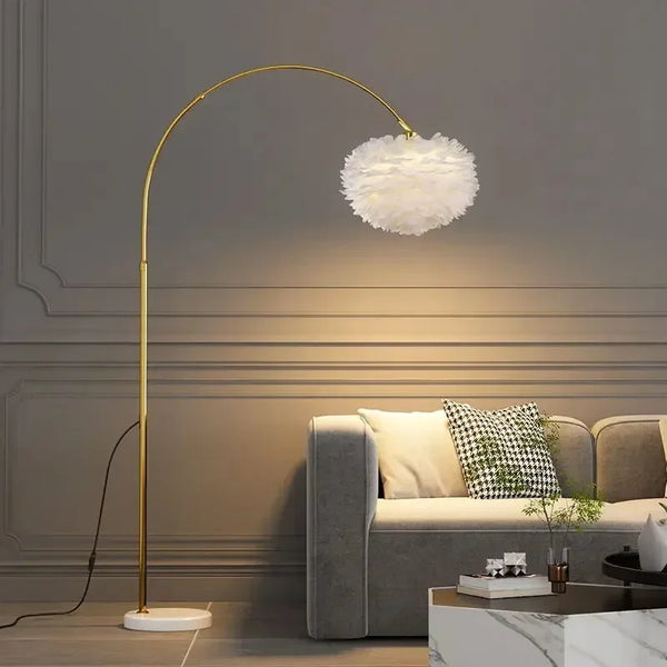 Fishing Rod LED Floor Lamp – E27 Standing Light with Remote
