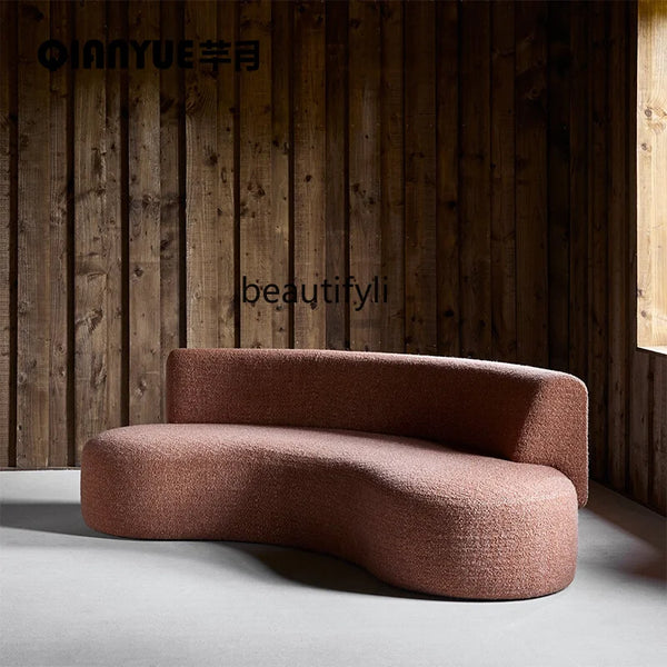 Nordic Arc Fabric Sofa – Modern Silent Style Designer Couch