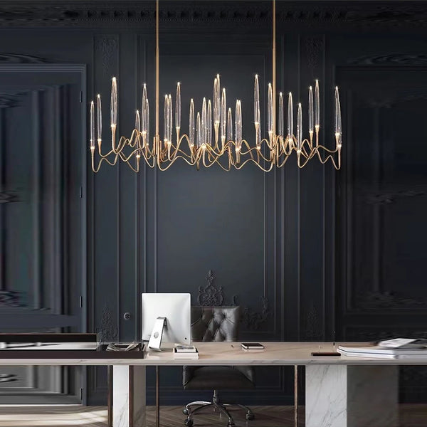 Minimalist Candle-Style Ceiling Chandelier – Vintage Elegance