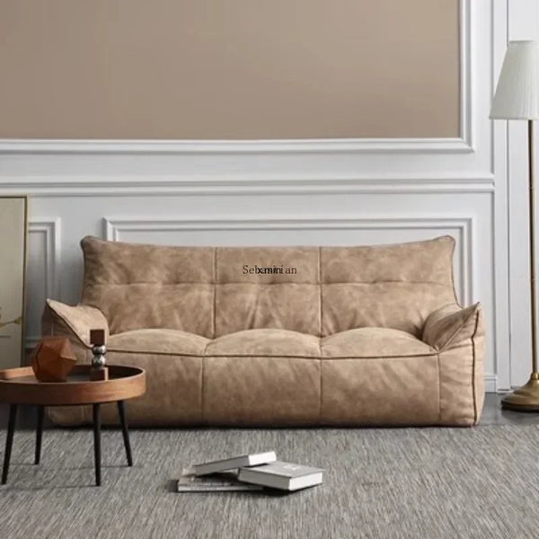 Vintage Nordic Loveseat Sofa Minimalist Tatami Style