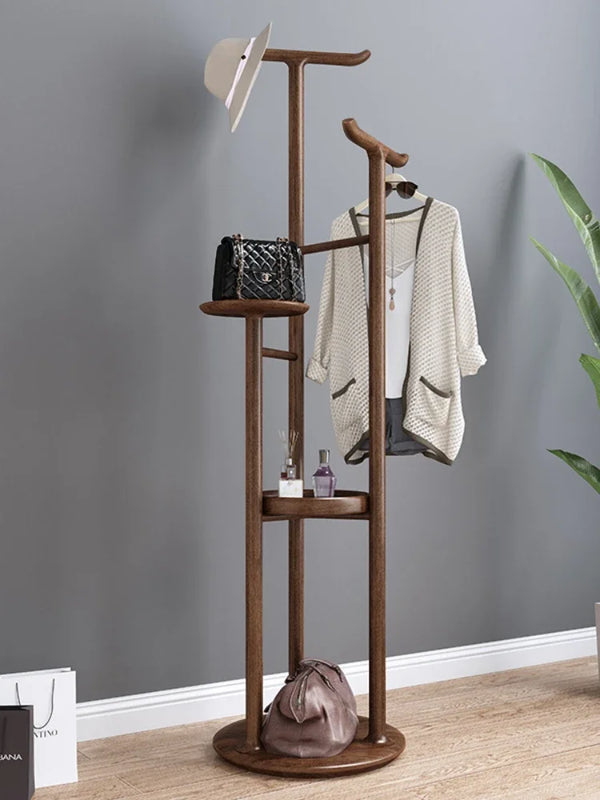Modern Wood Floor Coat Rack – Light Luxury Clothes & Hat Stand