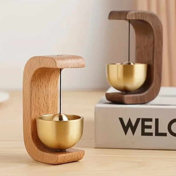 Brass Wind Chime Doorbell – Magnetic C-Shaped Home & Car Decor