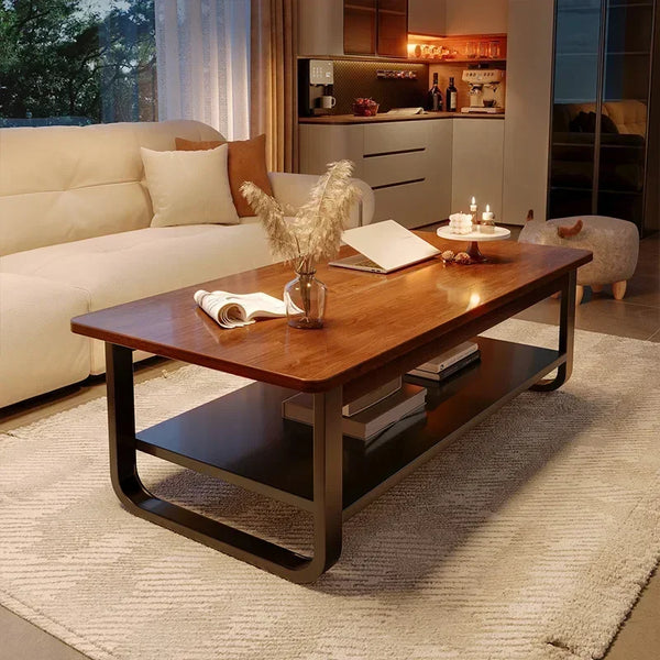 Solid Wood Coffee Table – Modern Chinese Style for Living Room