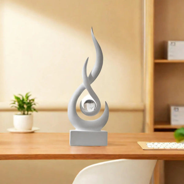 Abstract Resin Sculpture – Modern Art Figurine for Home