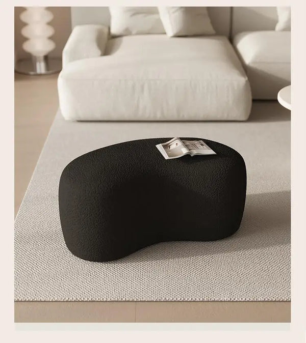 Cream Long Bench Stool Light Luxury Entry & Bedroom Seat