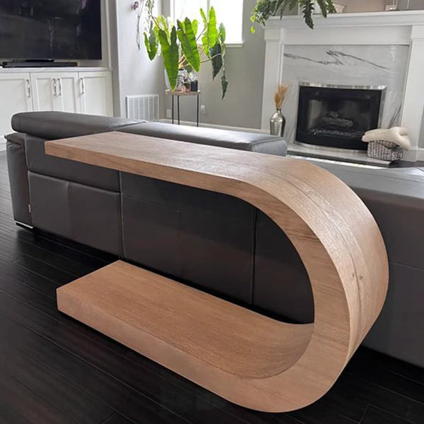 Modern Italian Entrance Table – Simple Strip Design End View Cabinet