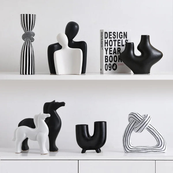 Nordic Room Figurine – Modern Desktop & Cabinet Decoration