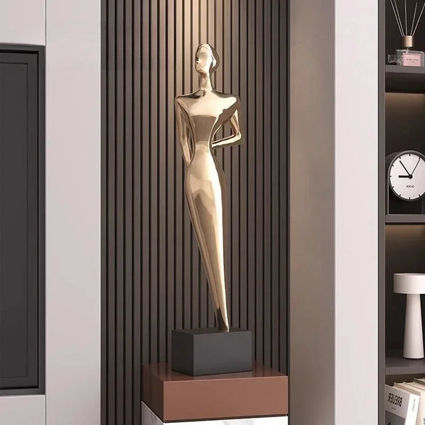 Large Abstract Figure Sculpture – Vertical Art for Home Decoration