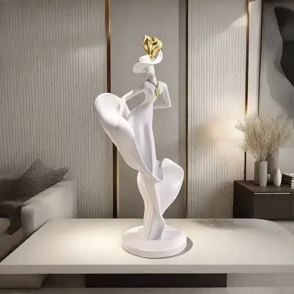 Modern Abstract Sculpture – Artistic Ornament for Niche & Living Room