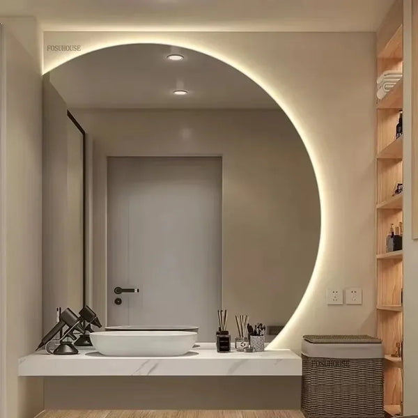 Smart LED Touch Mirror – Nordic Wall-Mounted Bathroom Light
