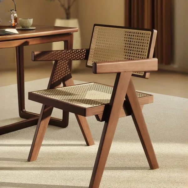 Vintage Wooden Armchair – Upholstered Modular Outdoor Chair