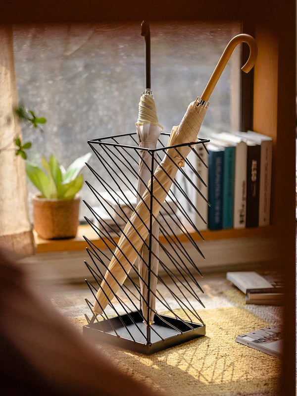 Creative Umbrella Storage Rack – Hollow Frame Multi-Use Barrel