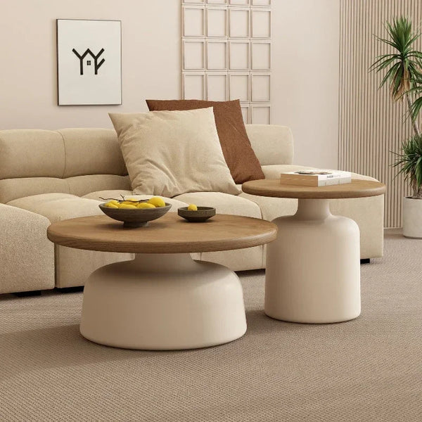Cream Rustic Coffee Table – Minimalist Living Room Accent