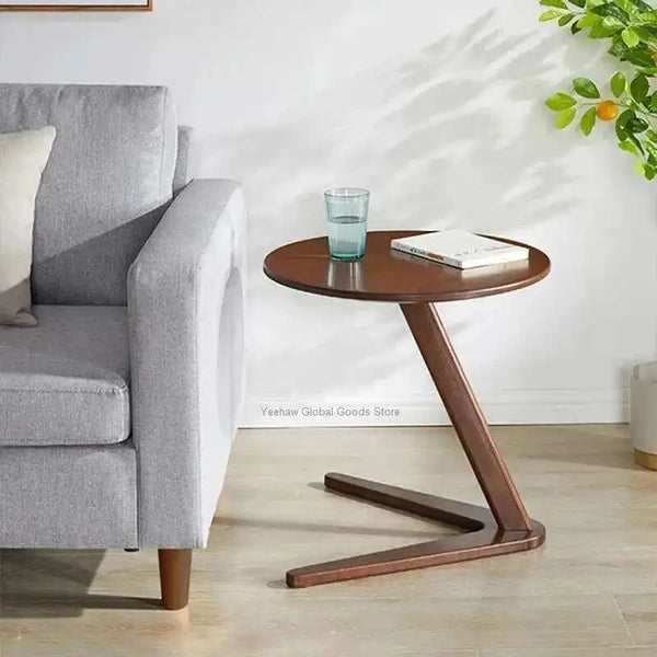 Nordic Wood & Glass Coffee Table – Minimalist Light Luxury Design