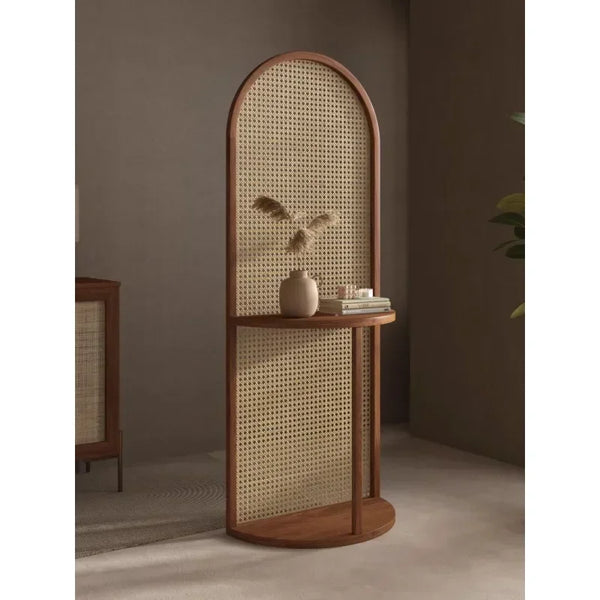 Japanese Rattan Screen Partition – Movable Room Divider for Entry or Bedroom