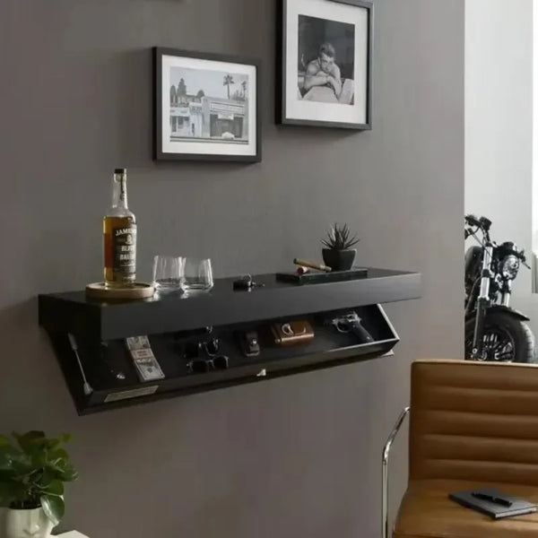 Wall-Mounted Hidden Storage Shelf – Floating Shelf with Secret Compartment