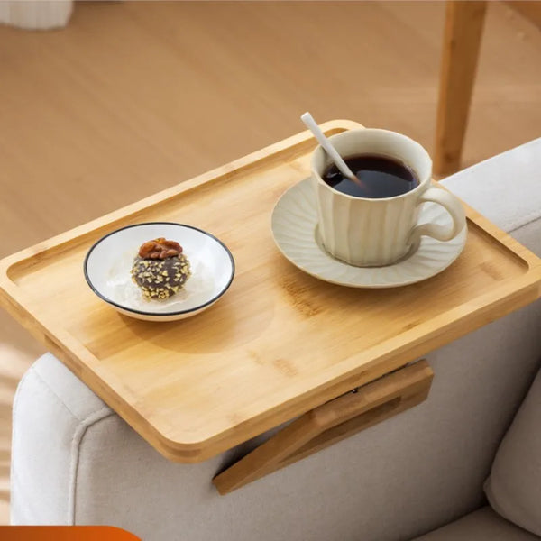2025 Wooden Folding Sofa Tray – Clip-On Armrest Table