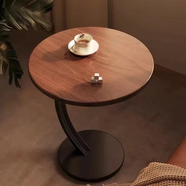 Mini Round Wood Side Table – Sofa & Bedside Corner Table
