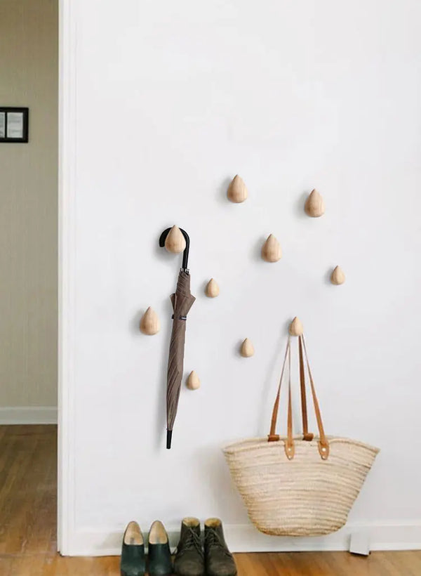 Natural Wood Wall Hook – Decorative Coat & Key Hanger
