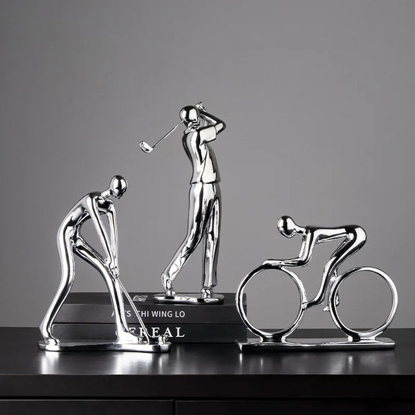 Nordic Sports Resin Figurines – Modern Desk & Shelf Ornaments