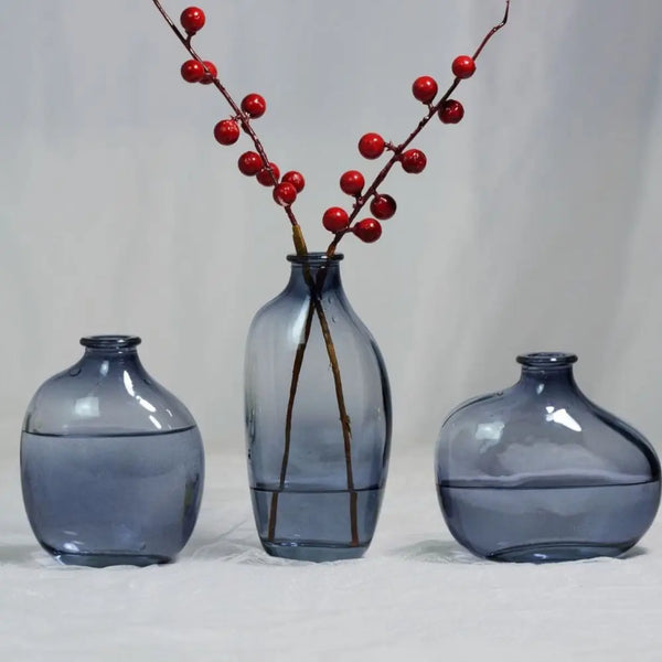 Mini Gradient Glass Vase – Irregular Retro Flower Decor