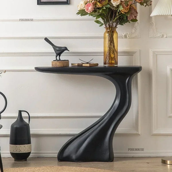 Minimalist Nordic Entryway Console Table – Corner Hallway Table for Home Decor