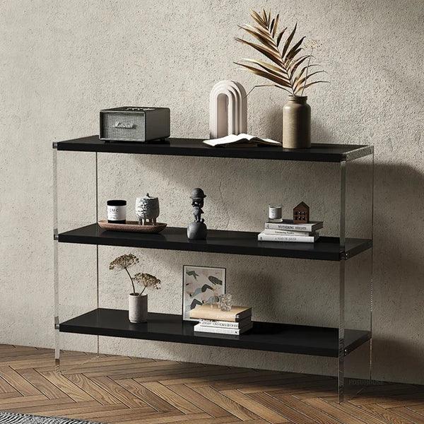 Italian Acrylic Console Table – Modern Multi-Layer Entryway Rack